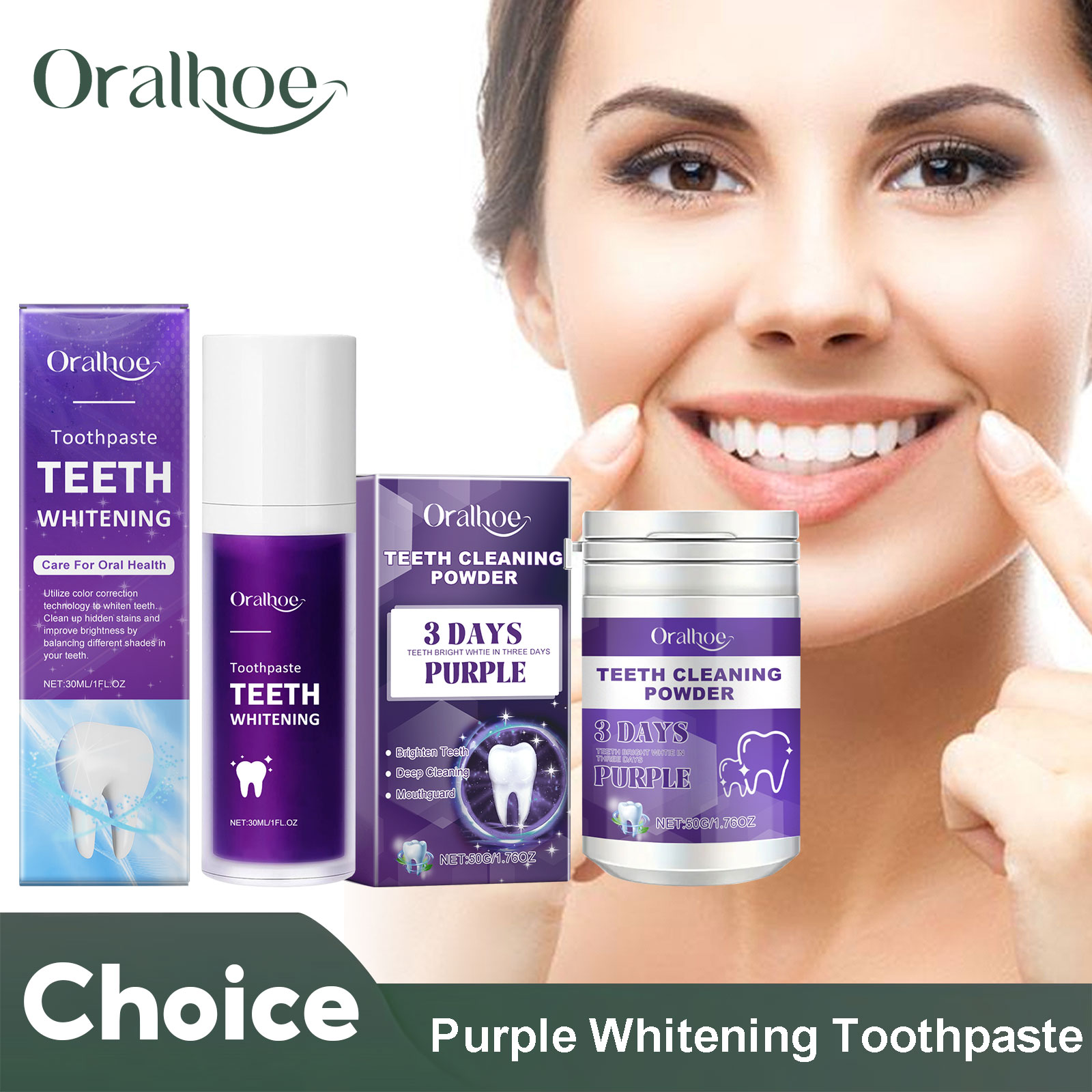 Teeth Whitening Co - Paarse Corrector Tanden Whitening Tandpasta Diepe