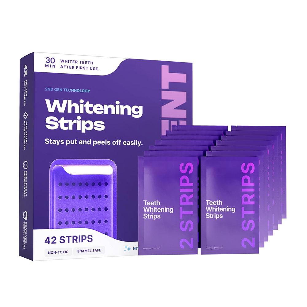 Teeth Whitening Gel Refills - 42 stuks paarse tandenbleekstrips - 30