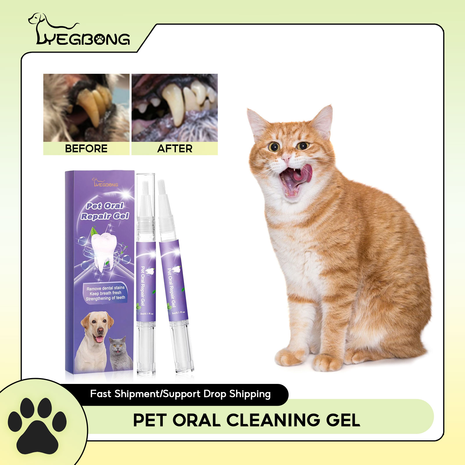 Teeth Whitening From Home - Huisdier Orale Reparatie Gel Puppy Tandsteen