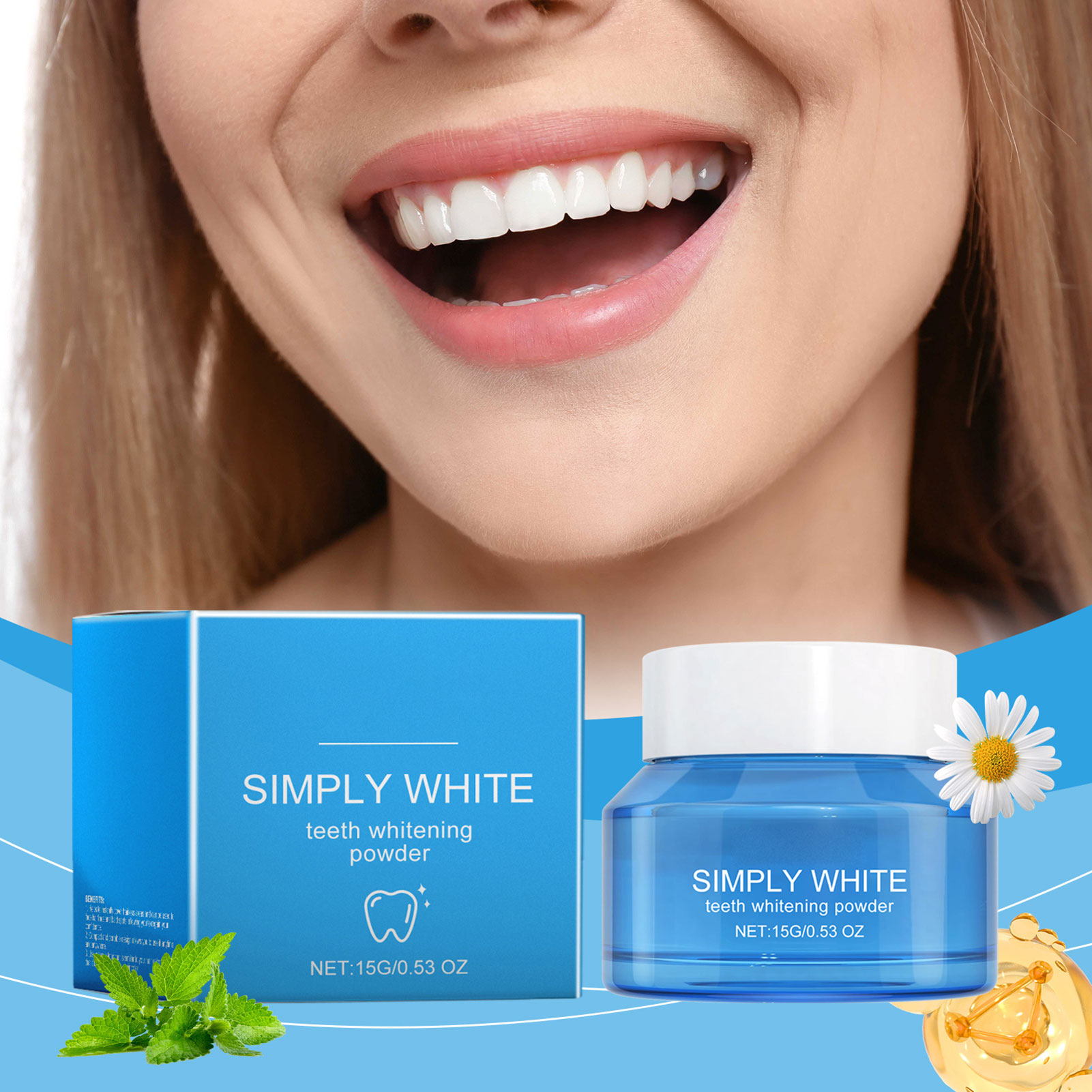 Teeth Whitening For Photos - Professioneel tandvlekverwijderaarpoeder voor dagelijks gebruik Intensieve