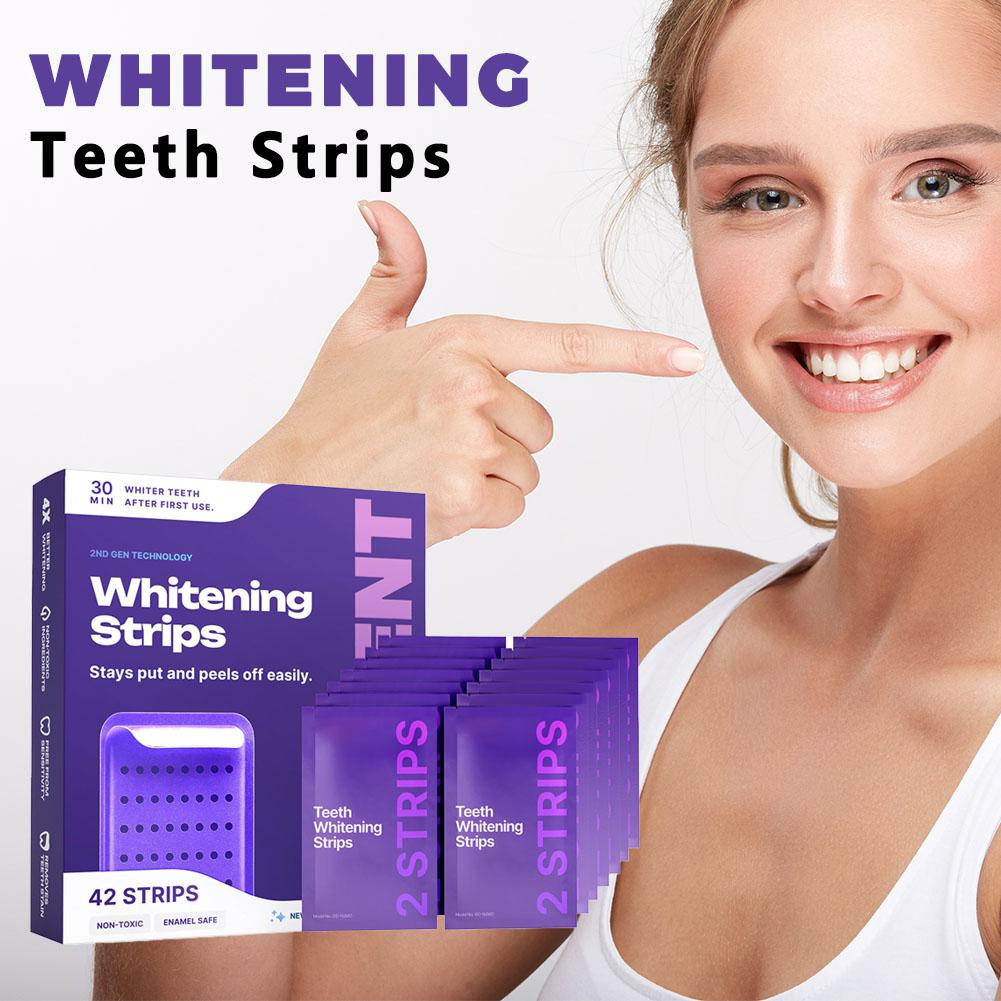 42 stuks paarse tandenbleekstr - Teeth Whitening Gel Refills recensie en prijs
