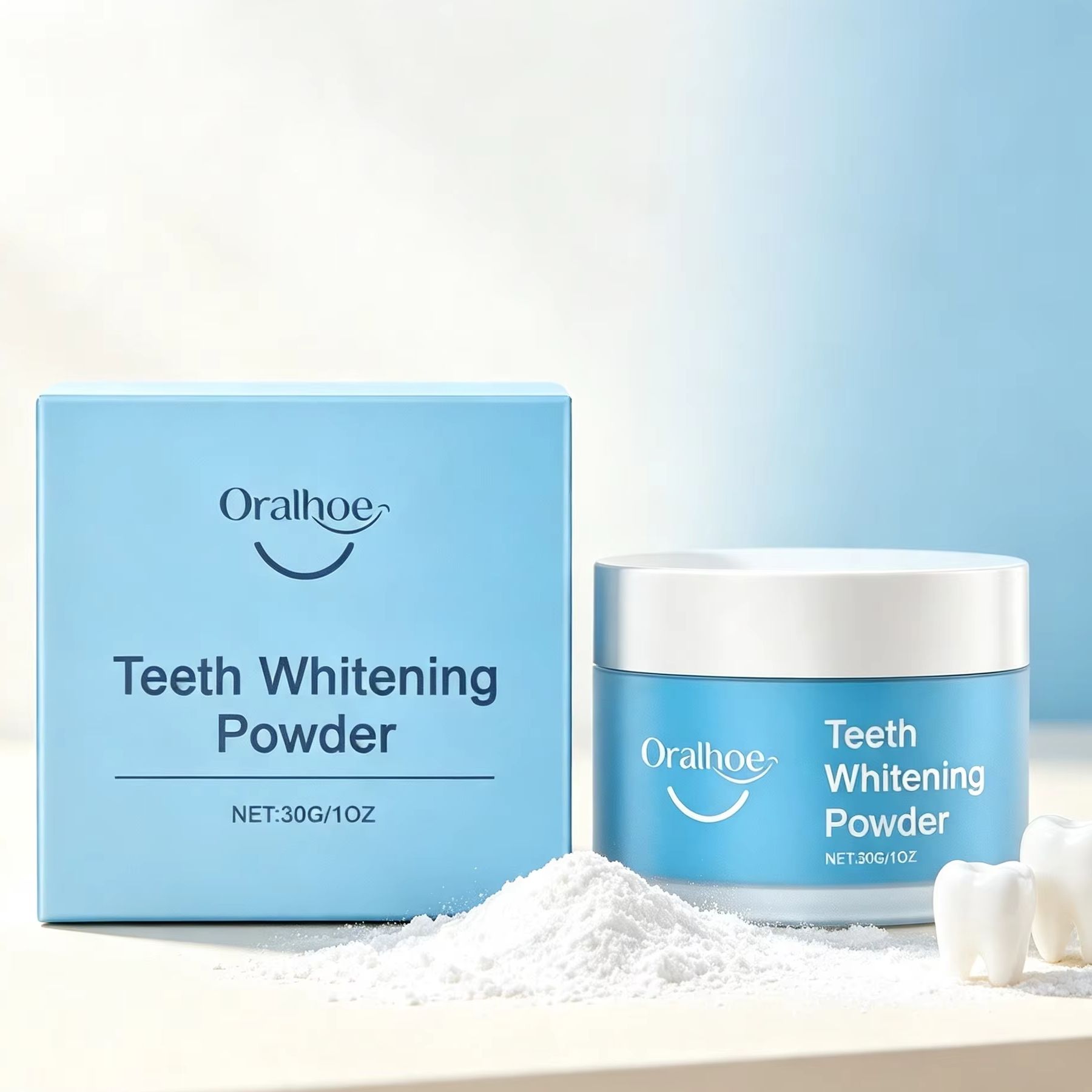 Oralhoe Tandpoeder voor het Po - Teeth Whitening Co recensie en prijs