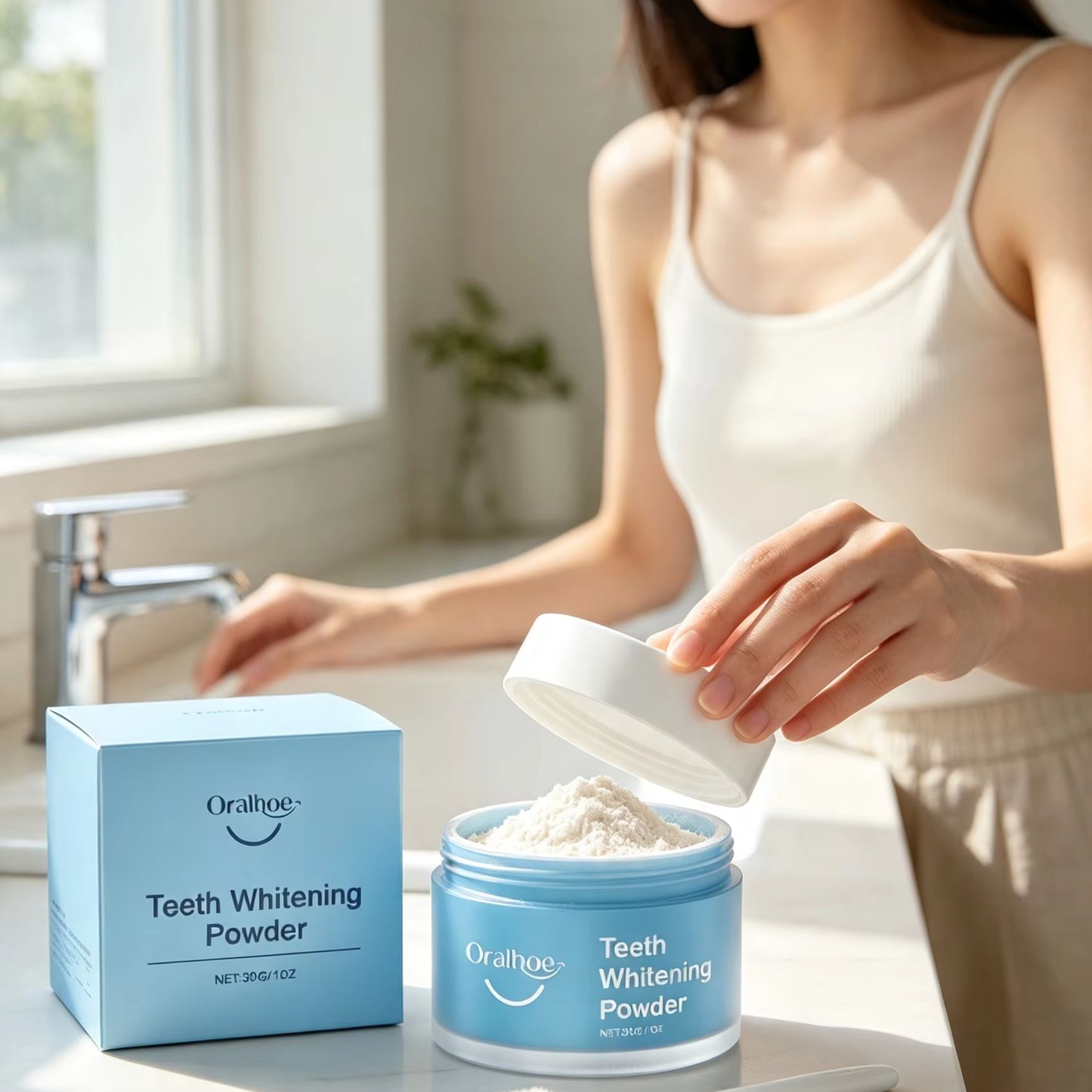 Oralhoe Tandpoeder voor het Po - Teeth Whitening Co recensie en prijs