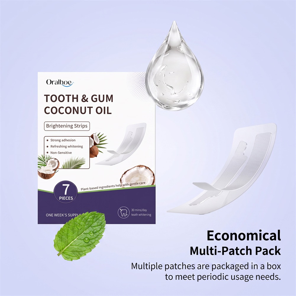 7 stuks tand- en tandvleesstri - Teeth Whitening With Coconut Oil recensie en prijs