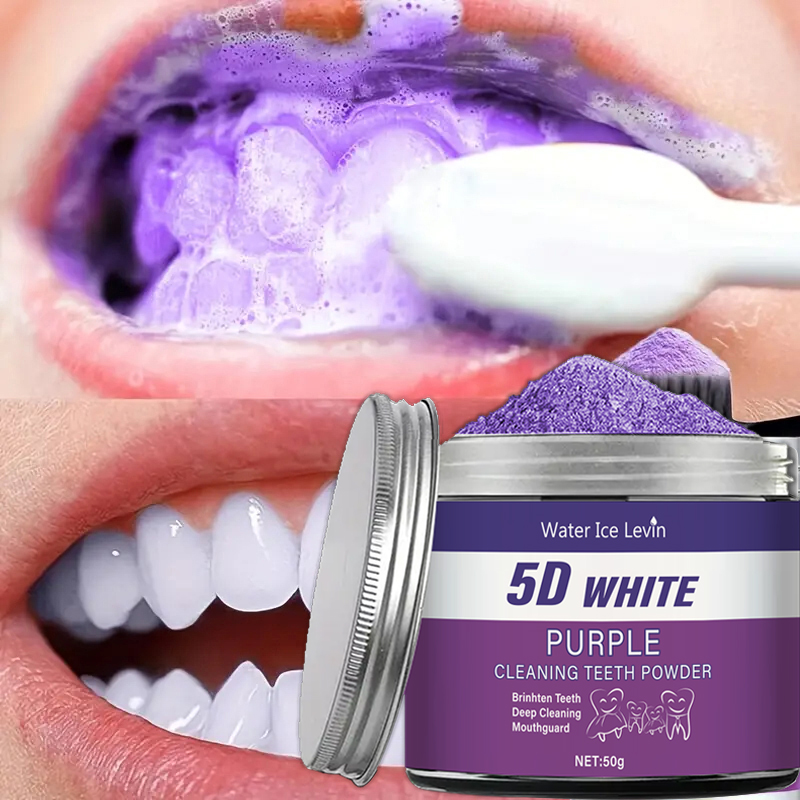 Paars tandenbleekpoeder, 50 g  - Teeth Whitening Co recensie en prijs