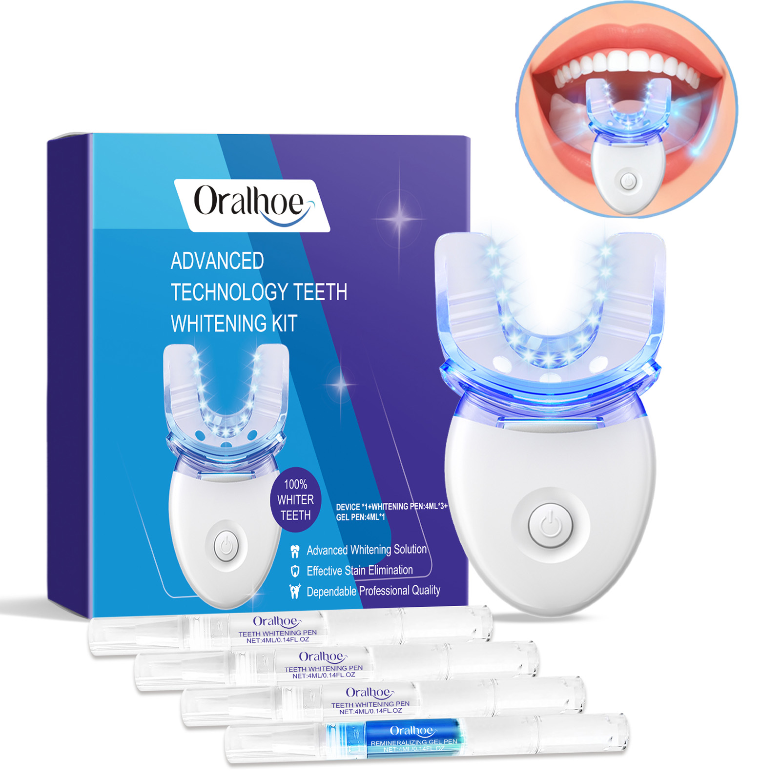 Professionele Tanden Whitening - Teeth Whitening Light Kit recensie en prijs