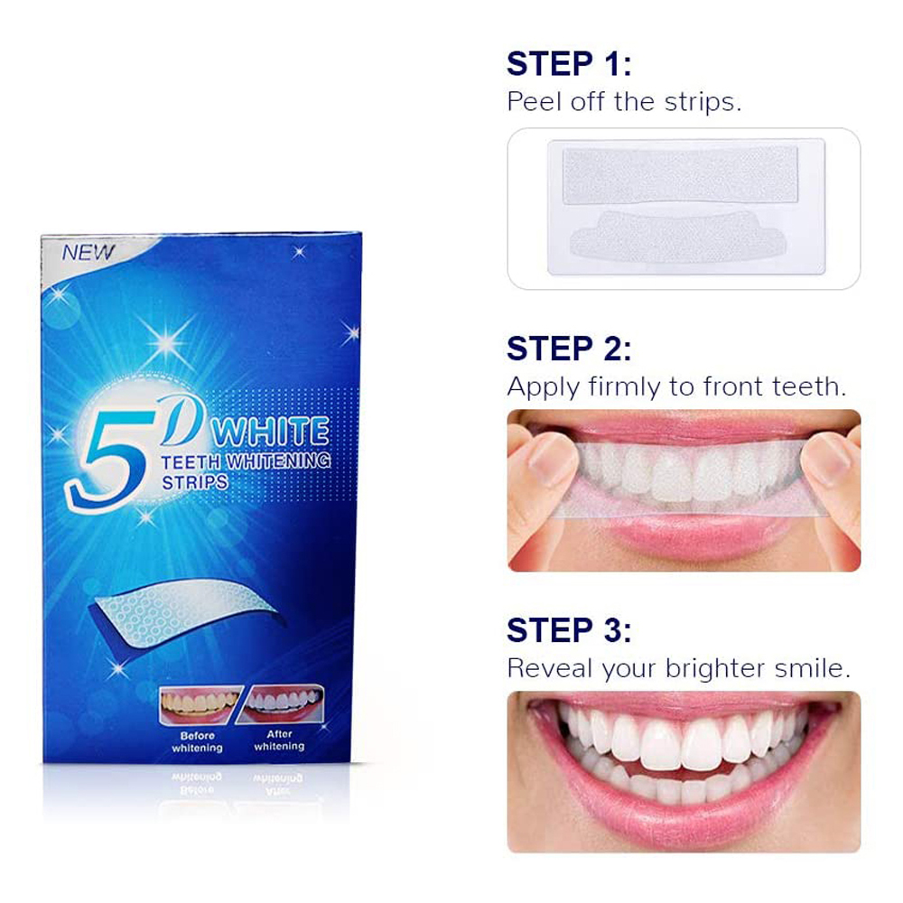 5D Witmakende Tandstrips, Whit - Teeth Whitening Gel Refills recensie en prijs