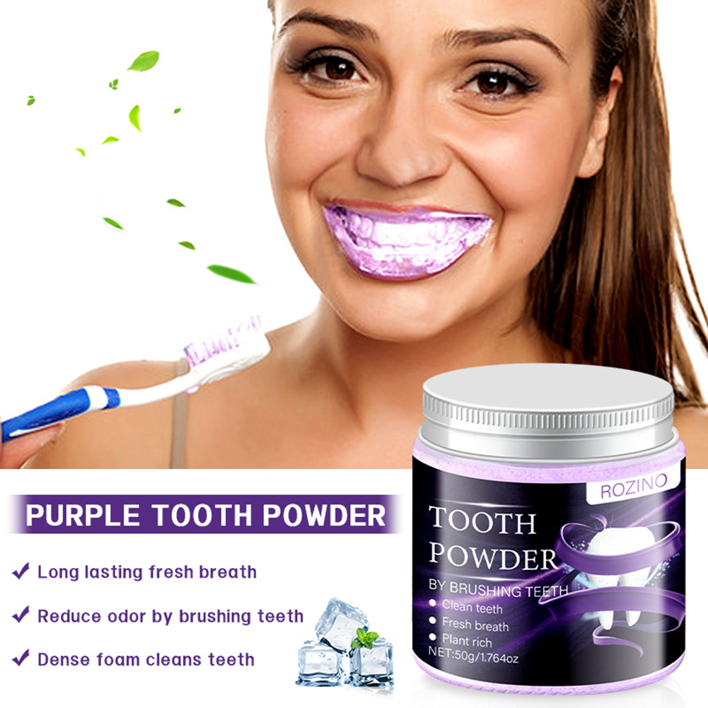 Paars-wit tandpoeder verwijder - Teeth Whitening For Photos recensie en prijs