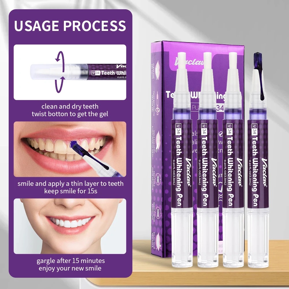 Vaclav V34 Paarse tandenbleekg - Teeth Whitening From Home recensie en prijs